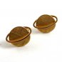Swank Goldtone Ring Around Saturn Cufflinks 10222013