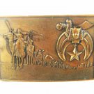 1978 Masonic Shiner Jewel Of The Order Bronze Buckle by Harry Klitzner