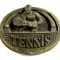 1983 Tennis Player Belt Buckle By Great American Buckle Co Made In USA 111214