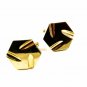 Goldtone Whirley Wig Style Cufflinks Unmarked 100714g