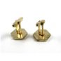 Goldtone Whirley Wig Style Cufflinks Unmarked 100714g