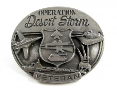 1991 Operation Desert Storm Veteran Belt Buckle by Siskiyou 8714