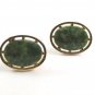 Goldtone & Green Cufflinks by Anson