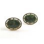 Goldtone & Green Cufflinks by Anson