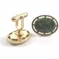 Goldtone & Green Cufflinks by Anson
