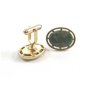 Goldtone & Green Cufflinks by Anson