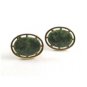 Goldtone & Green Cufflinks by Anson