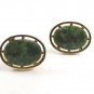 Goldtone & Green Cufflinks by Anson