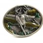 1984 Buck Deer Running In Woods Belt Buckle By Bergamont USA 121614