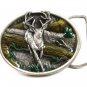 1984 Buck Deer Running In Woods Belt Buckle By Bergamont USA 121614