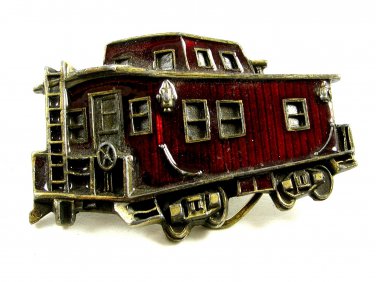 Limited Edition Red Caboose Belt Buckle by Great American Buckle Co 092314
