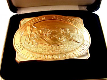 1994 The Tradition Continues John Deere Belt Buckle Mint in Box