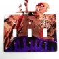 Southwest Pueblo Cactus Triple Light Switch Plate Steel Images USA 51415