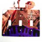 Southwest Pueblo Cactus Triple Light Switch Plate Steel Images USA 51415