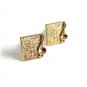 Swank Goldtone & Red Musical Note Cufflinks 11262013