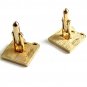 Swank Goldtone & Red Musical Note Cufflinks 11262013