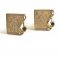 Swank Goldtone & Red Musical Note Cufflinks 11262013