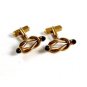Goldtone & Red Entwined Cufflinks by Swank12162013