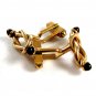 Goldtone & Red Entwined Cufflinks by Swank12162013