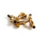 Goldtone & Red Entwined Cufflinks by Swank12162013