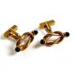 Goldtone & Red Entwined Cufflinks by Swank12162013