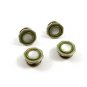 Deco Silvertone Mother of Pearl Green Snap Link Cufflinks Unmarked 102714