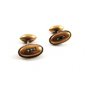 Victorian / Edwardian Small Seed Pearl Goldtone Cufflinks