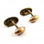 Victorian / Edwardian Small Seed Pearl Goldtone Cufflinks
