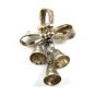 Mexican Taxco Sterling Christmas Wedding Bells & Holly Brooch Signed 81814
