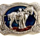 1985 Farmer Hay Shovel Work Horse Belt Buckle 51514 by Bergamont