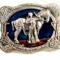 1985 Farmer Hay Shovel Work Horse Belt Buckle 51514 by Bergamont