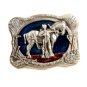 1985 Farmer Hay Shovel Work Horse Belt Buckle 51514 by Bergamont