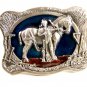 1985 Farmer Hay Shovel Work Horse Belt Buckle 51514 by Bergamont
