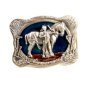 1985 Farmer Hay Shovel Work Horse Belt Buckle 51514 by Bergamont
