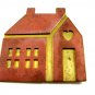 Copper Brass House With Heart Brooch by HMK.CDS 8414