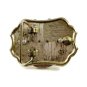 Silvertone Western Horseshoe Blue Belt Buckle 10272013