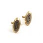 Silvertone & Goldtone Initial / Letter B Cufflinks 04212014 by Hickok USA