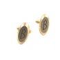 Silvertone & Goldtone Initial / Letter B Cufflinks 04212014 by Hickok USA