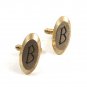 Silvertone & Goldtone Initial / Letter B Cufflinks 04212014 by Hickok USA