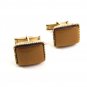 Goldtone & Creamy Coffee Cufflinks 04212014 Unsigned