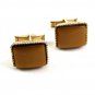 Goldtone & Creamy Coffee Cufflinks 04212014 Unsigned