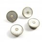 Deco Silvertone Mother Pearl Snap Link Cufflinks Bear Wilde KUM-A-PART 102714j