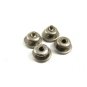 Deco Silvertone Mother Pearl Snap Link Cufflinks Bear Wilde KUM-A-PART 102714j