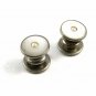 Deco Silvertone Mother Pearl Snap Link Cufflinks Bear Wilde KUM-A-PART 102714j