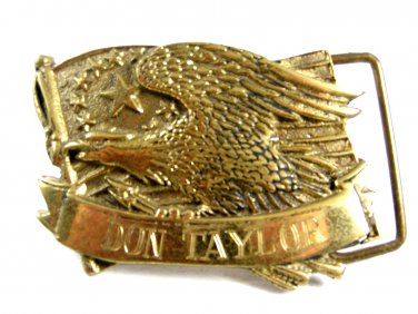 American Eagle Monogrammed Don Taylor Belt Buckle by Baron 62614
