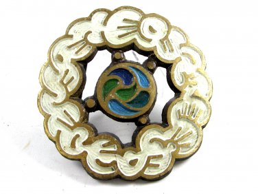Starship Earth Enameled Belt Buckle by Ecology Designs Israel 093014