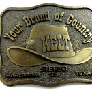 Your Brand of Country KELT Harlingen Texas Belt Buckle By RJ 101514