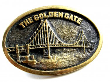 The Golden Gate Bridge Brass Belt Buckle by BTS Made In USA 092614