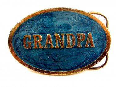 1982 Grandpa Enameled Belt Buckle by Great American Buckle 2202014