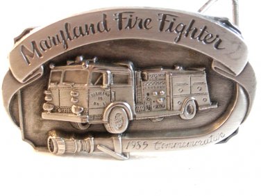 1985 Commemorative LImited Edition Maryland Fire Fighter Belt Buckle